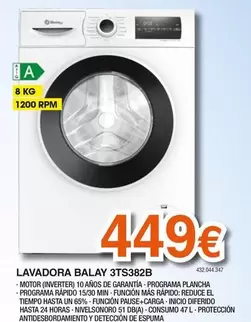 Balay - Lavadora 3TS382B