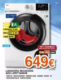 AEG - Lavadora Secadora LWR7194M4B