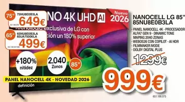 LG - Nanocell 85nu8e0b3la
