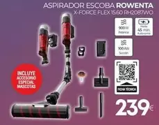 Rowenta - Aspirador Escoba RH2087WO