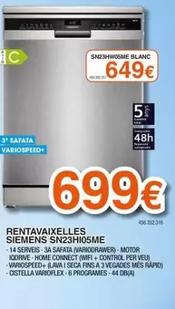 Siemens - Rentavaixelles SN23HI05ME
