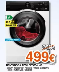AEG - Rentadora LFE6G54H4P