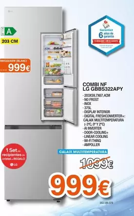 LG - Combi NF GBBS322APY
