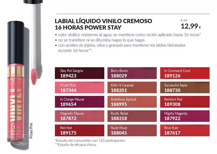IT - Lábial Líquido Vinilo Cremoso 16 Horas Power Stay