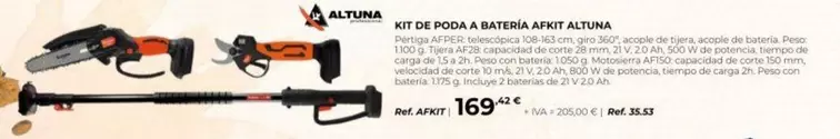 altuna - Kit De Poda A Batería Arkit