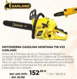 Garland - Motosierra Gasolina Montana 718-V23