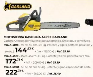 Garland - Motosierra Gasolina Alpex