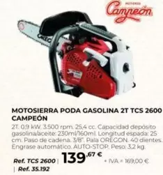 Paso - Motosierra Poda Gasolina 2t Tcs 2600