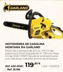 Garland - Motosierra De Gasolina Montana 314