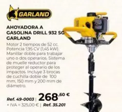 Garland - Ahoyadora A Gasolina Drill 932 Sg