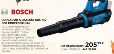 Bosch - Soplador A Batería Gbl 18v- 800 Professional