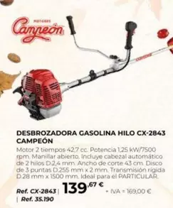 Ideal - Desbrozadora Gasolina Cx-2843