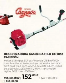 Campeón - Desbrozadora Gasolina Cx-2852