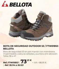 Bellota - Bota De Seguridad Outdoor S3 / Ftw01bs3