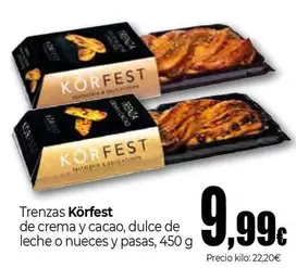 Körfest - Trenzas De Crema Y Cacao, Dulce De Leche O Nueces Y Pasas