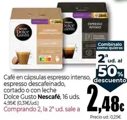 Nescafé - Dolce Gusto Café En Capsulas Espresso Intenso Espresso, Descafeinado, Cortado O Con Leche