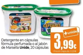 Unide - Detergente En Cápsulas Formula Perfumada O Al Jabón De Marsella