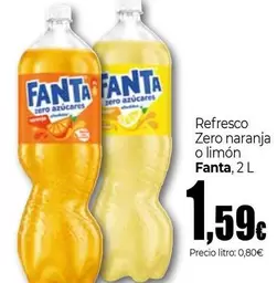 Fanta - Refresco Zero Naranja O Limón