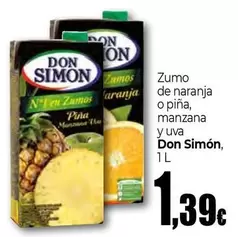Don Simón - Zumo De Naranja O Piña, Manzana Y Uva