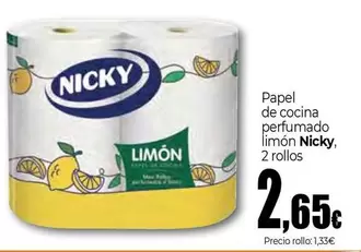 Nicky - Papel De Cocina Perfumado Limón