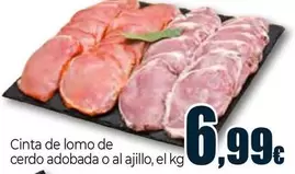 Cinta De Lomo De Cerdo Adobada O Al Ajillo