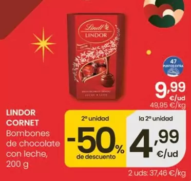 Lindor - Cornet Bombones De Chocolate Con Leche