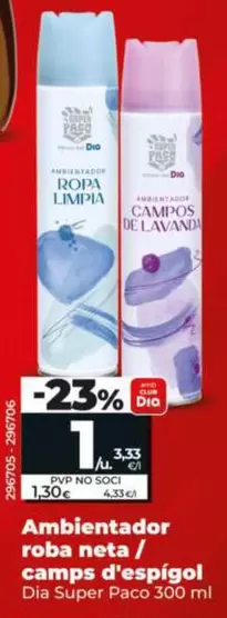 Dia Super Paco - Ambientador Ropa Limpia / Campos De Lavanda