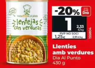 Dia Al Punto - Lentejas Con Verduras