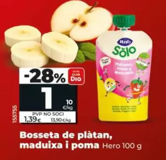 Hero - Bolsita De Platano Fresa Y Manzana