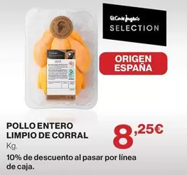El Corte Inglés - Pollo Entero Limpio De Corral
