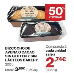 Bizcocho De Avena O Cacao Sin Gluten Y Sin Lácteos Bakery