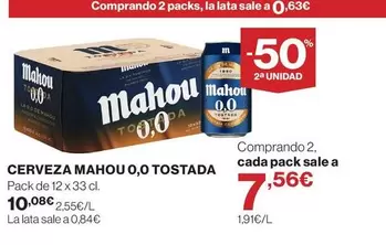 Mahou - Cerveza 0,0