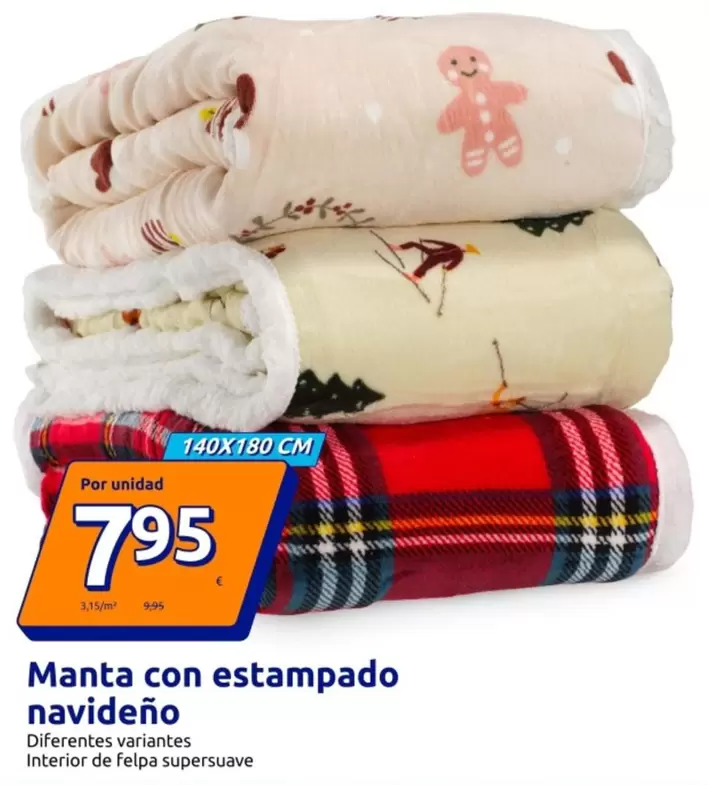Manta Con Estampado Navideño