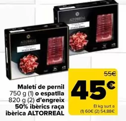 Altorreal - Maletín De Jamón O Paleta De Cebo 50% Ibérico Raza Ibérica