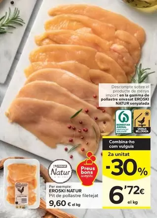 Eroski Natur - Pit De Pollastre Filetejat
