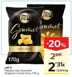 Lay's - Patates Xips Gourmet Original O Corte Fino