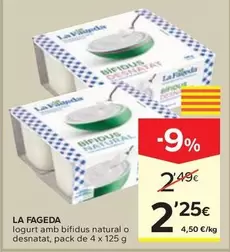 La Fageda - Iogurt Amb Bifidus Natural O Desnatat