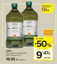 Unio - Oli D'oliva Verge Extra DOP Siurana