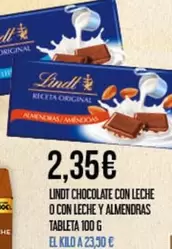 Lindt - Chocolate Con Leche O Con Leche Y Almendras