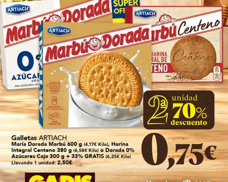 Artiach - Galletas Maria Dorada Marbu
