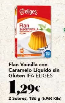 Ifa Eliges - Flan Vainilla Con Caramelo Liquido Sin Gluten