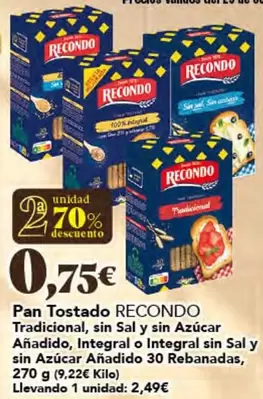 Recondo - Pan Tostado