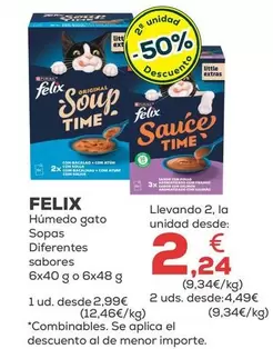 Purina - Felix Humedo Gato Sopas Diferentes Sabores