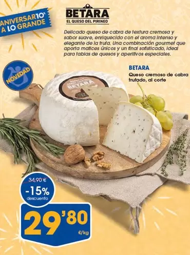 Betara - Queso Cremoso De Cabra Trufado