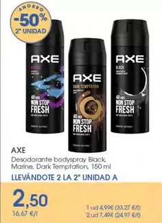 Axe - Desodorante Bodyspray Black, Marine, Dark Temptation,