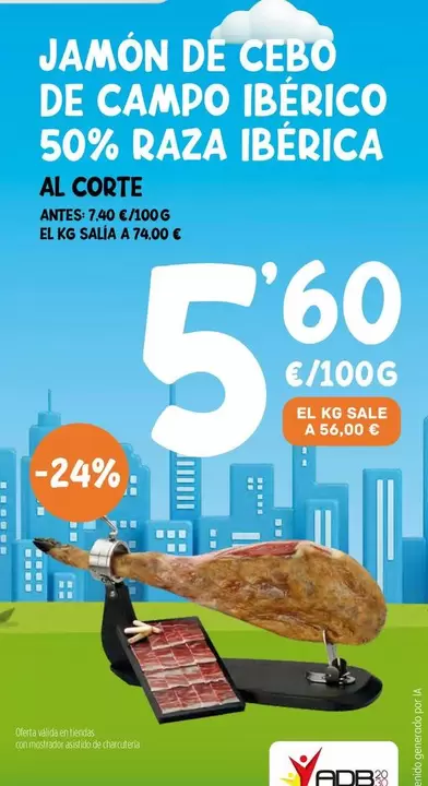 Jamón De Cebo De Campo Ibérico 50% Raza Ibérica