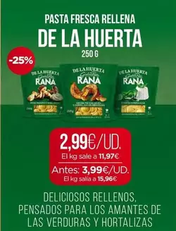 Rana - Pasta Fresca Rellena De La Huerta