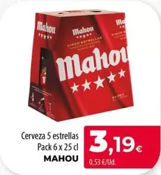 Mahou - Cerveza 5 Estrellas Pack 6 X