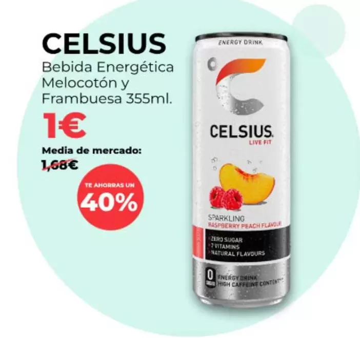 Energy - Bebida Energética Melocotón Y Frambuesa