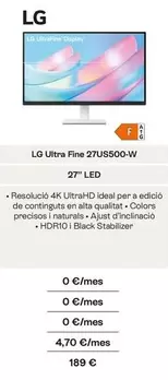 LG - Utra Fine 27us500-w 27" Led